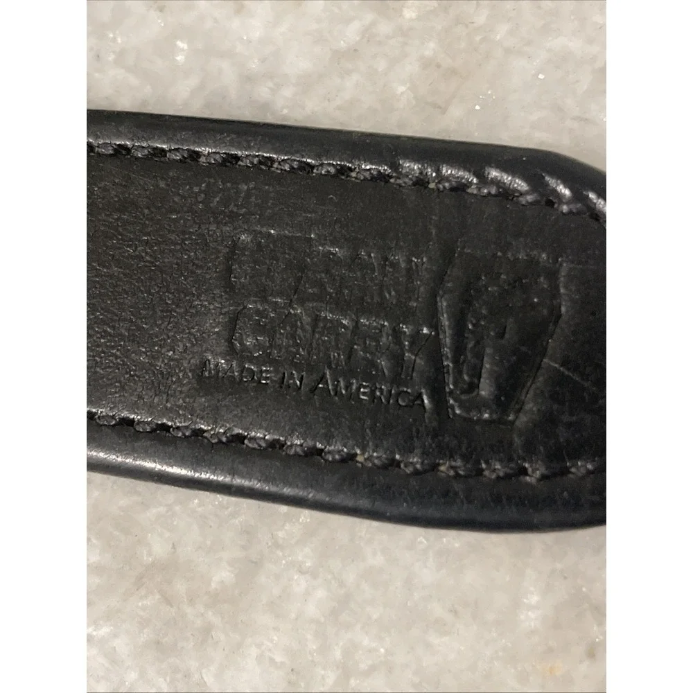 Hooey Belt Mens 40 Black Leather Western Business Cowboy Rodeo Made in USA
